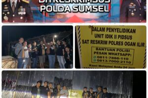 Subdit IV Tipidter Polda Sumsel Gerebek Gudang Penyimpanan BBM Ilegal di Ogan Ilir