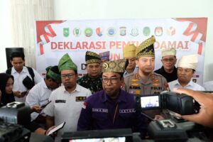 Kapolda Riau Hadiri Deklarasi Pemilu Damai di SKA CoEx