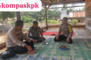 Giat Kapolsek Tindak Lanjuti Arahan Kapolda Sumsel untuk Menghimbau Dan Megah Karhutlah Kepada Para Kades Galih Sari Kec.Lalan Kab.Muba.