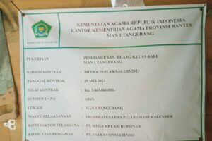 Fantastis!! dugaan penyimpangan dana (SBSN) di sekolah man 1 Tangerang