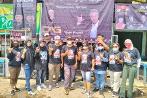 Berharap Masyarakat Sadar Akan Bahaya Kabut Asap, DPD DAG-GP Sumsel Menggelar Acara Joget Jadul Sekaligus Bagikan Masker