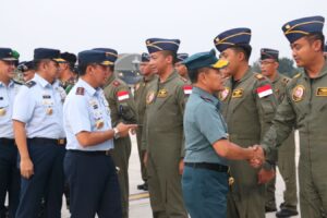 Pangkoopsud I Hadiri Penyambutan Kedatangan Dua Pesawat TNI AU Usai Misi Kemanusiaan dari Palestina