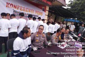 Polresta Banjarmasin dan polsek Banjarmasin selatan Klaborasi Amankan 15 Anggota Remaja Geng Motor
