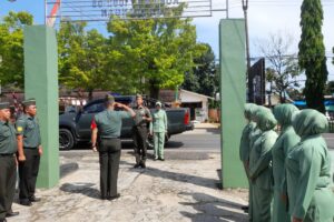 Jadilah Prajurit TNI Yang Baik Pesan Dandim 1002/HST Saat Kunjungan Kerja Di Koramil 08/Lau