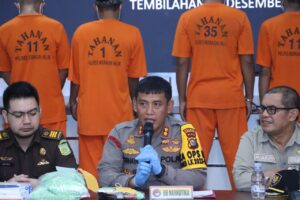 Empat Tersangka dan 9,6 Ribu Butir Ekstasi Berhasil Ditangkap Polres Inhil
