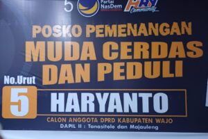 Koordinator Pemenangan Harianto Rencana Akan Laporkan Perusakan Baliho ke Panwaslu Majauleng