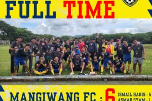 MANGIWANG FC Taklukkan GASBAR BARRU 6:0, Peluang Lolos 8 besar Terbuka Lebar