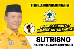 Sutrisno Caleg Golkar Ikut Kampanye Terbuka Di Lapangan Kamboja Banjarmasin.