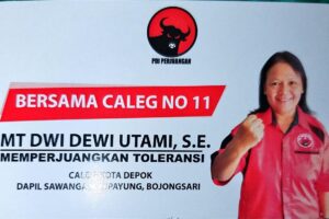 Kampenye Caleg DPRD kota Depok dapil 6( cipayung,Sawangan dan bojongsari)Fraksi PDIP MT. DWI DEWI UTAMI, S. E kawasan Bojongsari dan Sawangan