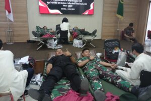 Kodim 0819 Pasuruan Ikuti Donor Darah Sambut Hari Bhakti Adhyaksa Ke-64