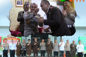 Polres Minahasa Sampaikan Ucapan Selamat Hari Bhakti Adhyaksa ke-64 kepada Kejaksaan Negeri Tondano