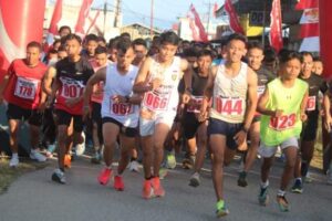 Perdana Bupati Pohuwato Lepas Running Kemerdekaan 7 Km di Desa Marisa Utara
