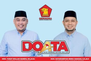 Pasangan DOATA Resmi Daftar ke KPUD Sidenreng Rappang: Deklarasi Meriah di Pelataran Pangker