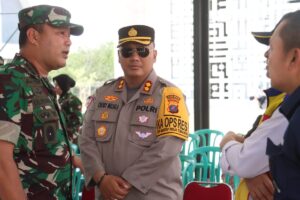 Pengecekan Terakhir Polres Simalungun Kesiapan Pengamanan VVIP Kunjungan Kerja Presiden Joko Widodo di Pintu Tol Sinaksak
