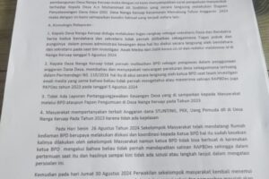 Warga Desa Nanga Keruap Pertanyakan Sejauh Mana Inspektorat Tanggapi laporan Sampai Saat ini Belum Ada Kabar