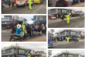 Polsek Tanah Jawa Polres Simalungun Gelar Pengamanan Padat Pagi di Simpang Tangsi, Berikan Himbauan Tertib Lalu Lintas kepada Warga dan Pelajar