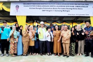 Bupati Simalungun Lentakan Batu Pertama Pembangunan RKB SMP Negeri 1 Gunung Maligas