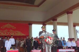 Upacara Memperingati Hari Ulang Tahun TNI ke-79 Tentara Nasional Indonesia di lapangan Sada Kata Kota Subulussalam