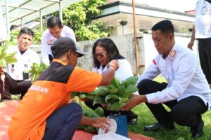 Dukung Program Ketahanan Pangan, Lapas Kelas IIA Pematang Siantar Panen Raya Sayur Hydroponik Karya Warga Binaan.
