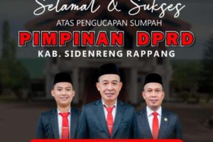 Pelantikan Ketua dan Wakil Ketua DPRD Kabupaten Sidenreng Rappang Periode 2024-2029