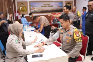 Polres Batola gelar Bakti Kesehatan Donor darah dalam rangka Hari Jadi Humas Polri ke-73 tahun 2024