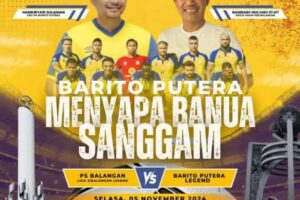 Pemain Barito Putra menyapa Warga Masyarakat Tabalong.