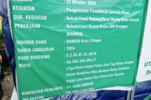 Project Ratusan juta” Pekerja Rehabilitasi Ruang Kelas SDN Keranggot (BANKEU), Miris Tidurnya Di Ruang Kelas