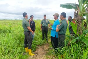Dandim 1002/HST Tinjau Normalisasi Sungai di Desa Kambat Utara Pandawan