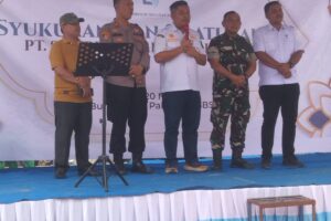 Kapolsek Tanah Jawa Hadiri Peresmian Pabrik Kelapa Sawit, Sampaikan Pesan Anti Radikalisme dan Dukungan Pemilu Damai