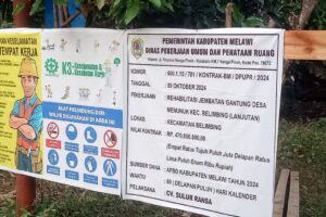 Jembatan Gantung Yang Sedang Dalam Pekerjaan Ambruk di Duga Gagal Kontruksi