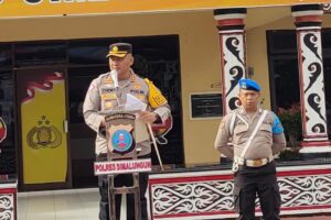 Kapolres Simalungun Pimpin Gelar Pasukan, 450 Personel Siap Amankan 2.007 TPS di Pilkada 2024