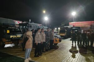 Patroli Skala Besar TNI-Polri Jelang Pencoblosan Pilkada di Hulu Sungai Tengah