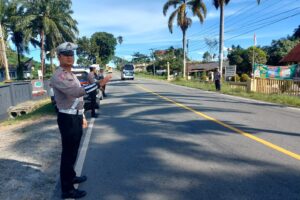 Satlantas Polres Simalungun Siaga Antisipasi Kemacetan dan Kontijensi di Hari Libur Weekend