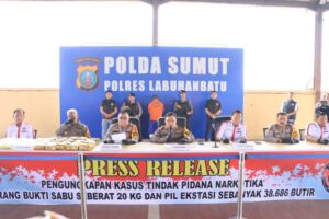 Polres Labuhanbatu Berhasil Ungkap Jaringan Pengedar Narkoba Serta Pil Ekstasi