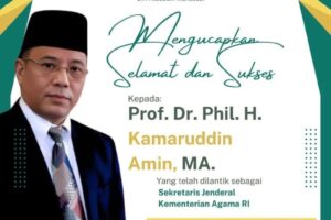 Menteri Agama Nasaruddin Umar Melantik Kamaruddin Amin Sebagai Sekretaris Jenderal (Sekjen) Kementerian Agama