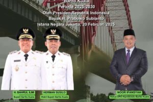 Ketua DPD Hipmikindo Barito Kuala Noor Ifansyah Menghadiri Acara Pelantikan Bupati Dan Wakil Bupati Barito Kuala Di Jakarta.