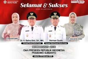 Ketua Komunitas Ibu Cerdas Indonesia Barito Kuala Mengucapkan Selamat Atas Pelantikan Bupati dan Wakil Bupati Barito Kuala.