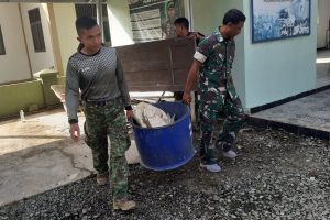 Kebersihan Pangkalan Prioritas, Koramil 1002-02/BAU Laksanakan Kurve Rutin