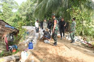 Tinjau Lokasi TMMD, Dansatgas Berikan Arahan dan Semangat kepada Anggota