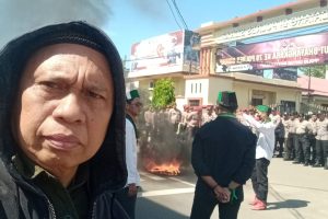 Elemen Masyarakat Sidrap Gelar Aksi Damai di Depan Polres
