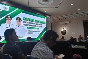 Acara Coffee Morning Bupati Barito Kuala Bersama Media Kerjasama Penuh Kehangatan.
