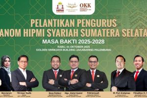 Pelantikan Pengurus HIPMI Syariah Sumatera Selatan Periode 2025–2028 Meneguhkan Peran Pengusaha Muda dalam Akselerasi Pertumbuhan Ekonomi Syariah di Sumatera Selatan