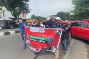 Ormas Per-maskot menggalang dana untuk aksi bela Palestina