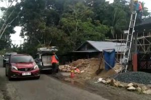 Pohon Tumbang Menghalangi Jalan,Satpol PP dan Damkar Bantu Warga Gotong Royong