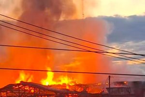 Kebakaran Pagi Melanda Jalan Milono, Tanjung Redeb, Kabupaten Berau, Kaltim