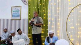 Camat Mentaya Hulu :HM Edison SKM,.Ns.. Hadiri Perayaan Isra Mi’raj Di Masjid Nur Alhadi Kuala Kuayan