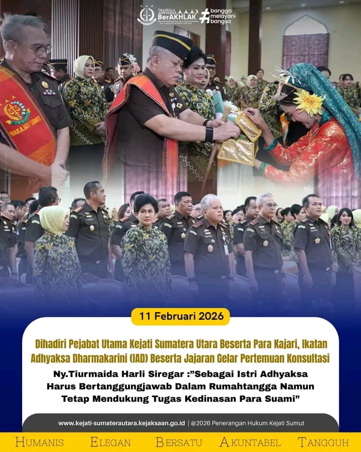 Ikatan Adhyaksa Dharmakarini (IAD) Wilayah Sumatera Utara. melaksanakan pertemuan konsultasi