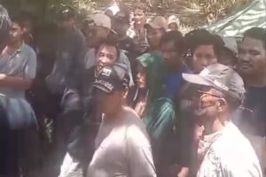 Kelompok Tani Buding Jaya Dan PT SSB Tetap Panen Sawit Di Tengah Puluhan Aparat Kepolisian Yang Berjaga.