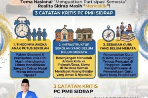 Kado Pahit Hardiknas di Sidrap: Tiga Catatan Kritis PMII untuk Pendidikan Bumi Nene Mallomo