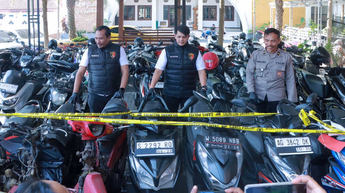Polres Jombang Ungkap Komplotan Curanmor, Empat Tersangka Ditangkap